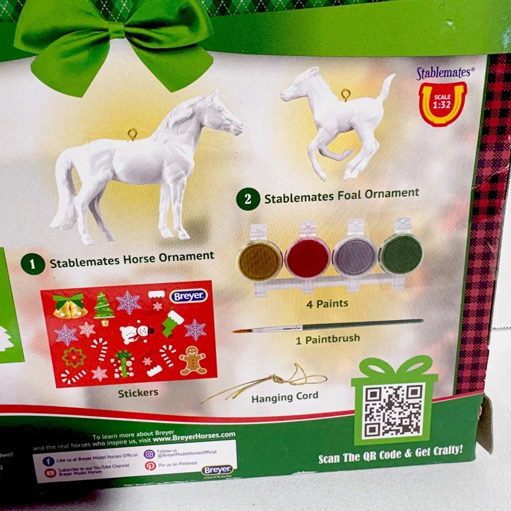 Breyer Stablemates Paint Your Own Holiday Horse Ornaments Craft Kit SEALED